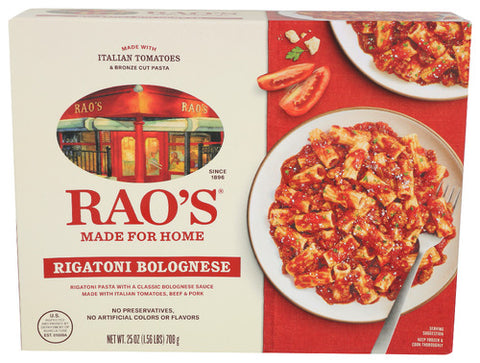 Raos Entree Rigatoni Bolognese, 25 OZ.
