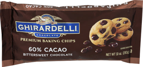 GHIRARDELLI CHOC BAKING CHP 60% CACAO - 10 OZ