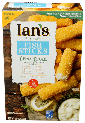 IANS NATURAL FOODS FISH STICK WFGF FAMILY PK - 14 OZ