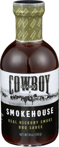 Cowboy Charcoal 
Sauce Bbq Hickory Smoke, 18 OZ.