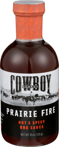 Cowboy Charcoal 
Sauce Bbq Fire & Hot Spcy, 18 OZ.