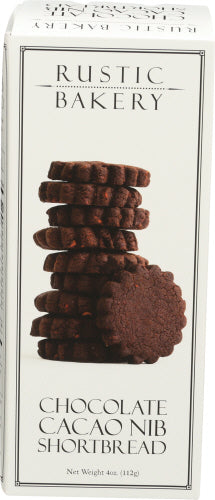 Rustic Bakery Shortbread Choc Cacao Nib, 4 OZ.
