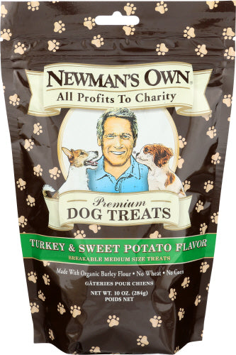 Newmans Own Pet Treat Trky & Swt Pto Org3, 10 OZ.