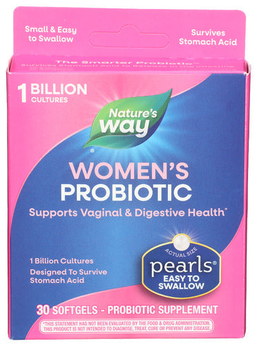 Natures Way Probiotic Pearls Womens, 30 SG.