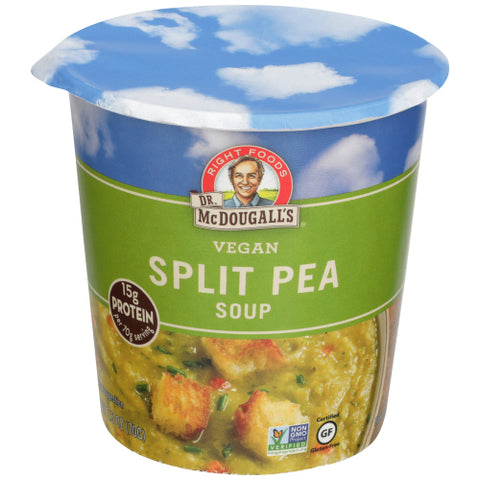 Dr Mcdougalls 
Soup Bgcup Split Pea Barley, 2.5 OZ.