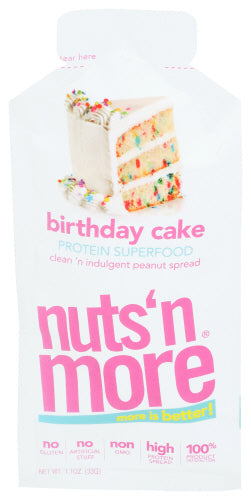 Nuts N More Spread Bday Cake Ss, 1.1 OZ.