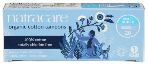 Natracare Tampon Sup Non App, 20 PC.