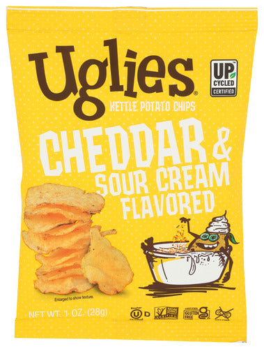 UGLIES CHIPS CHEDDAR N SOUR CRM - 1 OZ