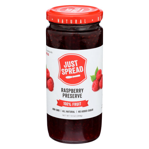 JUST SPREAD PRESERVE 100PCT RASPBERRY - 10 OZ