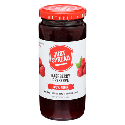 JUST SPREAD PRESERVE 100PCT RASPBERRY - 10 OZ