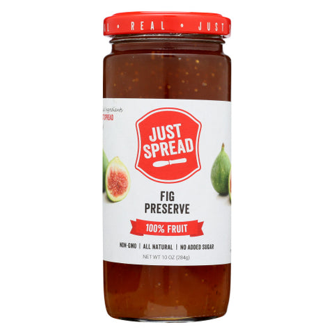 JUST SPREAD PRESERVE 100PCT FRUIT FIG - 10 OZ