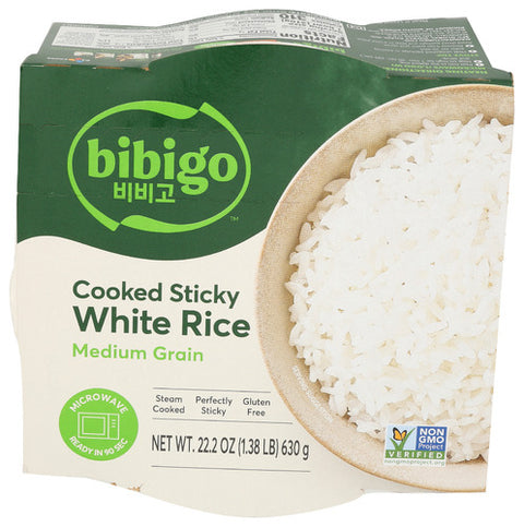 Bibigo 
Rice Sticky White 3Pk, 22.2 OZ.