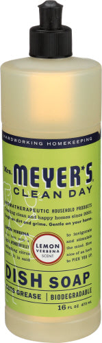 MRS MEYERS CLEAN DAY SOAP DISH LIQ LMN VERBENA - 16 OZ