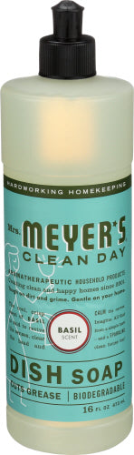 MRS MEYERS CLEAN DAY SOAP DISH LIQ BASIL - 16 OZ
