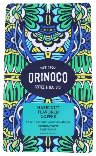 Orinoco Coffee Tea Coffee Ground Hazelnut, 12 OZ.