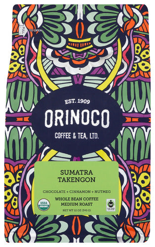 Orinoco Coffee Tea Coffee Wb Sumatra Takengon, 12 OZ.