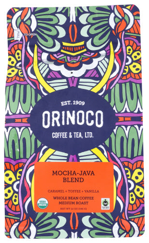 Orinoco Coffee Tea Coffee Whole Bean Mocha J Oft, 12 OZ.