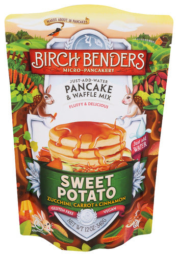 BIRCH BENDERS MIX PNCKE WFLE SWEET POTA - 12 OZ