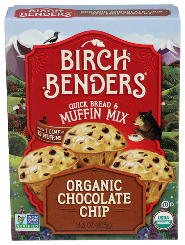 BIRCH BENDERS MIX MUFFIN CHOCOLATE CHP - 14.3 OZ