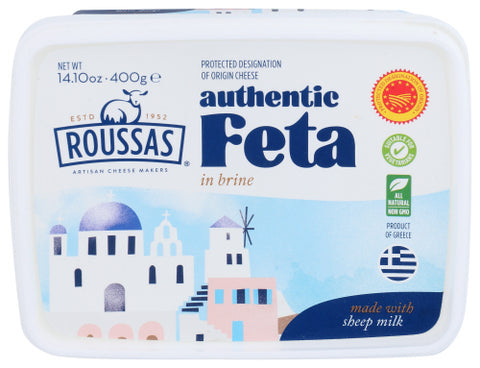 Roussas Cheese Feta Pdo In Brine, 14 OZ.