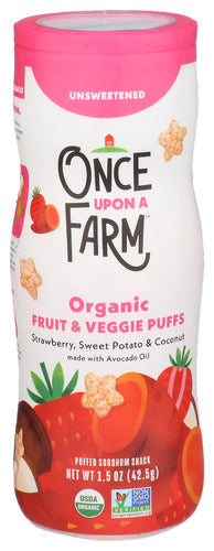 Once Upon A Farm Puffs Strw Swt Pto Ccnut, 1.5 OZ.