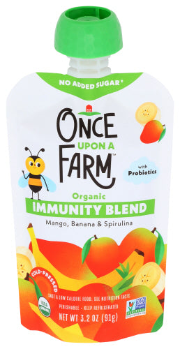 Once Upon A Farm Blend Mango Banana Spir, 3.2 OZ.