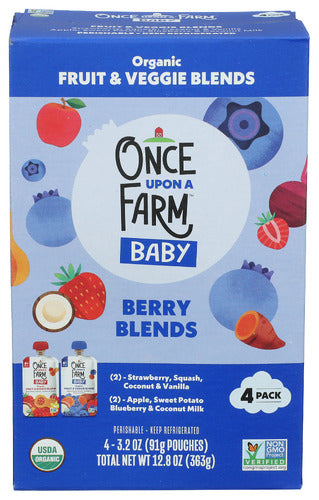 Once Upon A Farm Food Bby Ssb And Mbb 4Pk, 12.8 FO.
