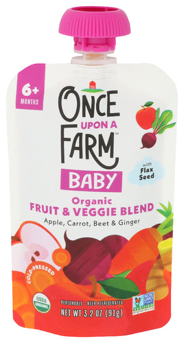 Once Upon A Farm Food Baby Veggie 6M, 3.2 FO.