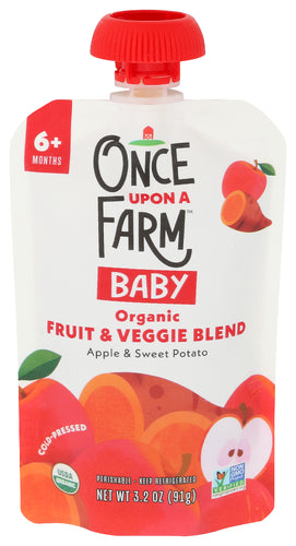 Once Upon A Farm Food Bby Apple Swt Ptato, 3.2 FO.