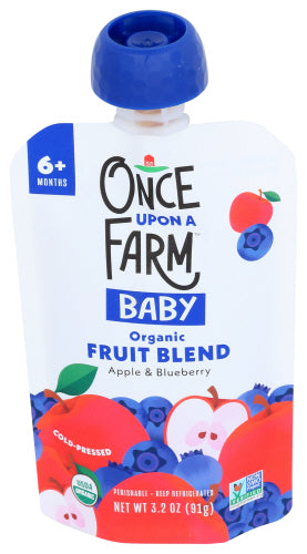 Once Upon A Farm Food Bby Apple Blubry 6M, 3.2 FO.