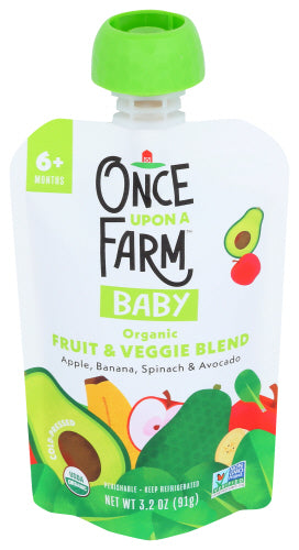 Once Upon A Farm Blend Smthie Bnana Apple Grn, 3.2 OZ.