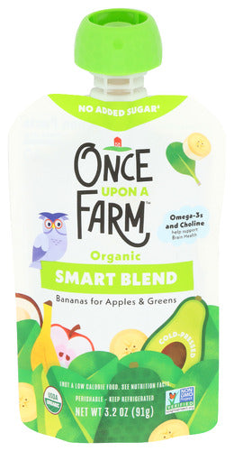 Once Upon A Farm Blend Smthie Bnana Apple Grn, 3.2 OZ.