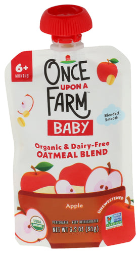 Once Upon A Farm Oatmeal Blend Apple Baby, 3.2 OZ.