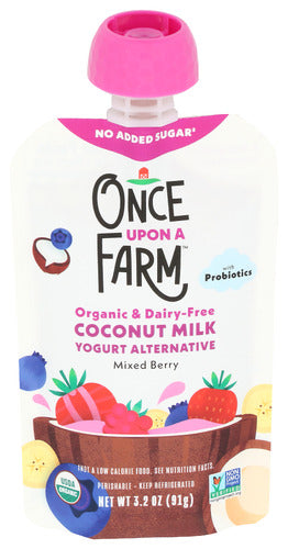 Once Upon A Farm Yogurt Ccnut Mixed Berry, 3.2 OZ.