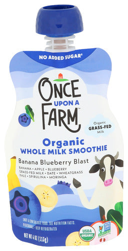 Once Upon A Farm Smoothie Banna Bbry Blst, 4 OZ.