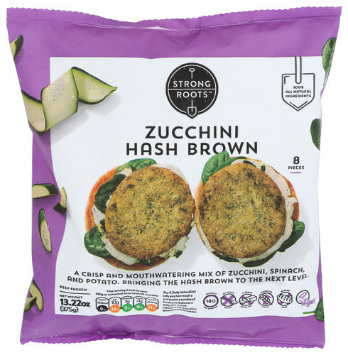 STRONG ROOTS HASH BROWN FRZ ZUCCHINI - 13.22 OZ