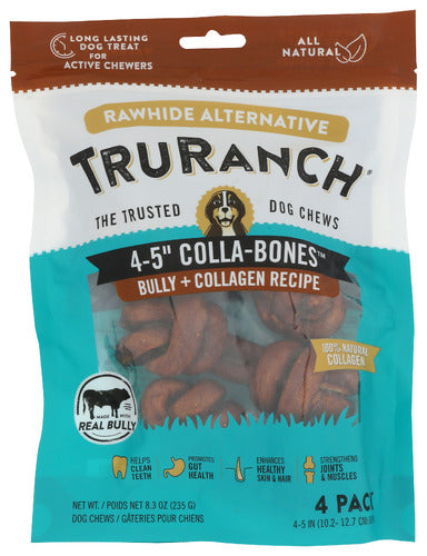 TRURANCH TREAT DOG COLLAGEN BONE - 4 PK