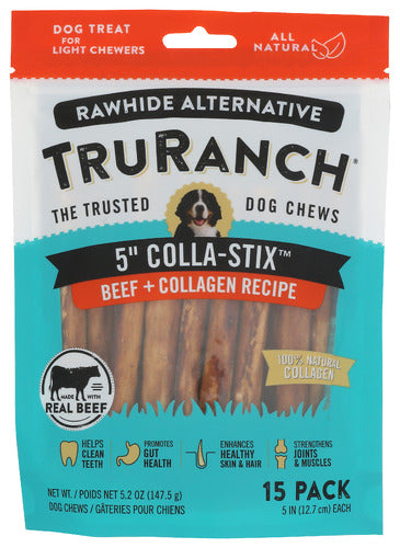 TRURANCH TREAT DOG CLLGN STX BEEF - 15 PK