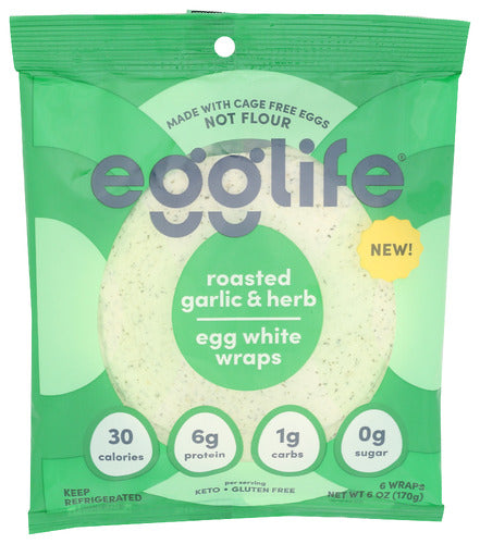 EGGLIFE EGG WHT WRP RST GRLC HRB - 6 OZ