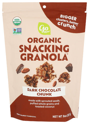 GO RAW GRANOLA DARK CHOCOLATE - 8 OZ