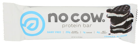 No Cow Bar Bar Cookies N Cream, 2.12 OZ.