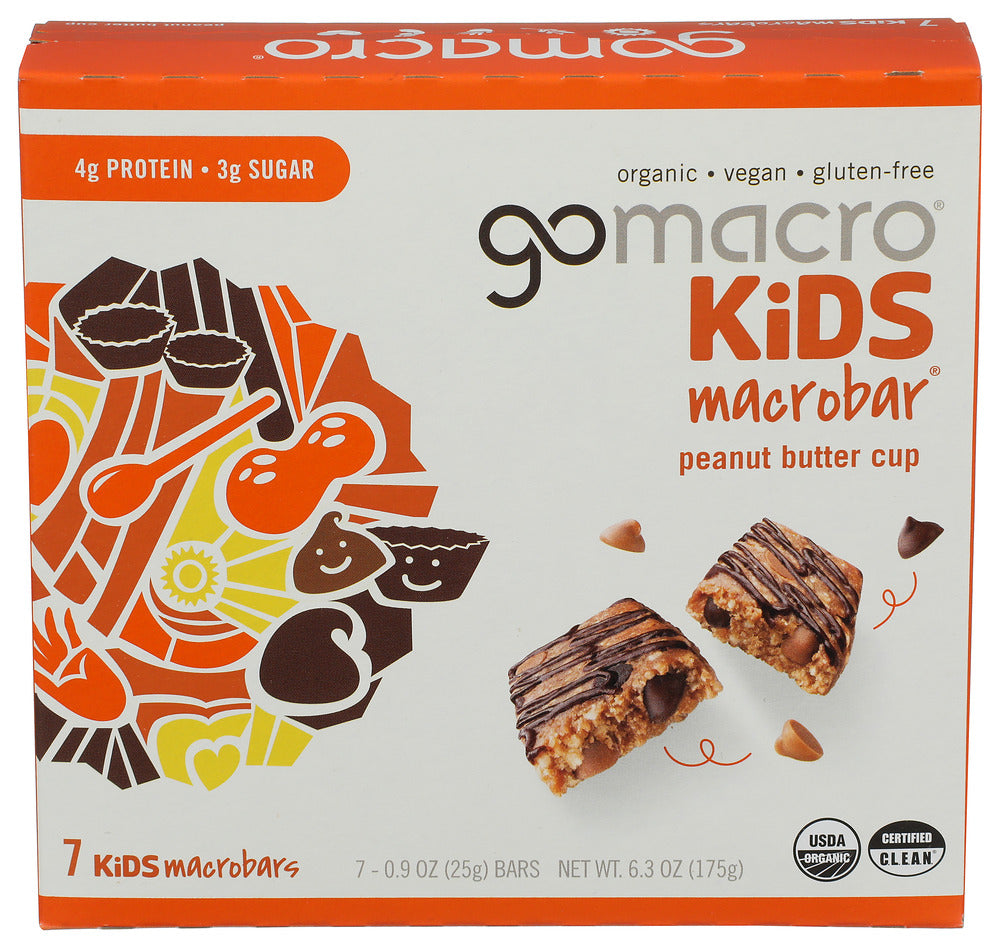 GOMACRO BAR PNUT BTR CUP KDS 7PK - 6.3 OZ