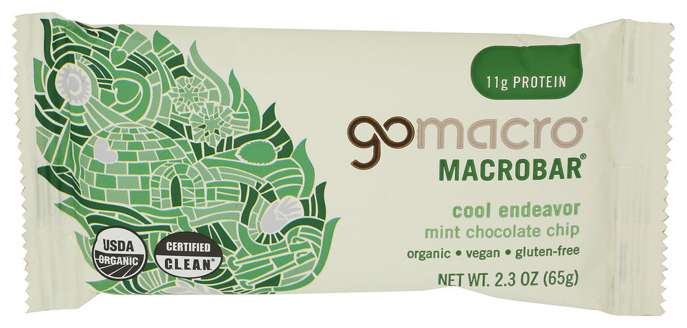 GOMACRO BAR CHOCOLATE CHIP MINT - 2.3 OZ