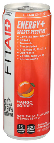 LIFEAID BEVERAGE FITAID ENRGY MNGO SORBET - 12 FO