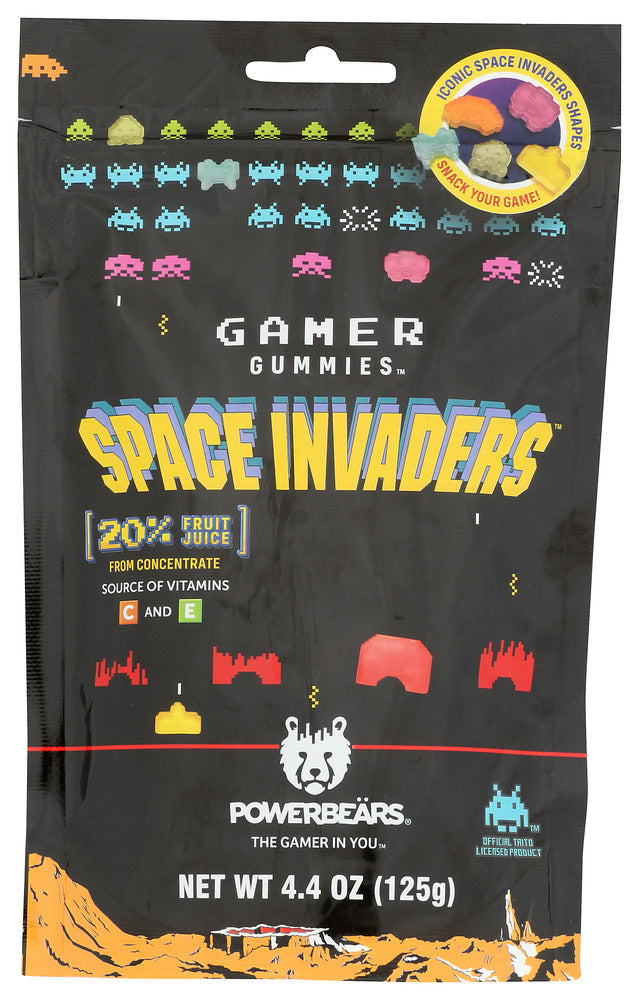 Powerbears Gummies Space Invdors Bg, 4.4 OZ.
