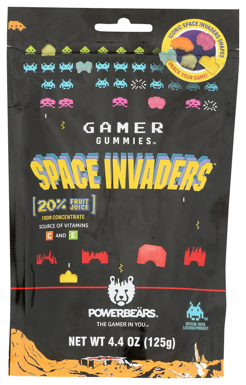 Powerbears Gummies Space Invdors Bg, 4.4 OZ.