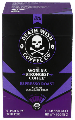 Death Wish Coffee 
Coffe Ss Esprss Rost Org, 10 CT.