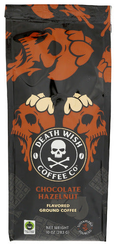 Death Wish Coffee 
Coffee Grnd Choc Hazlnut, 10 OZ