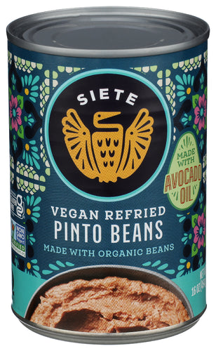 SIETE REFRIED PINTO BEANS - 16 OZ