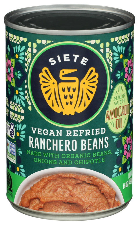 SIETE BEANS REFRIED RANCHERO - 16 OZ